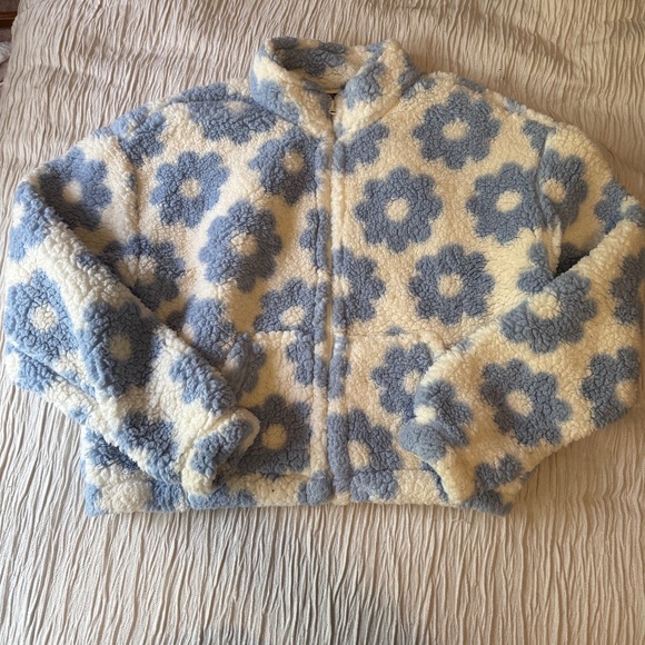 Pacsun Flower Sherpa Jacket - Picture 1 of 3